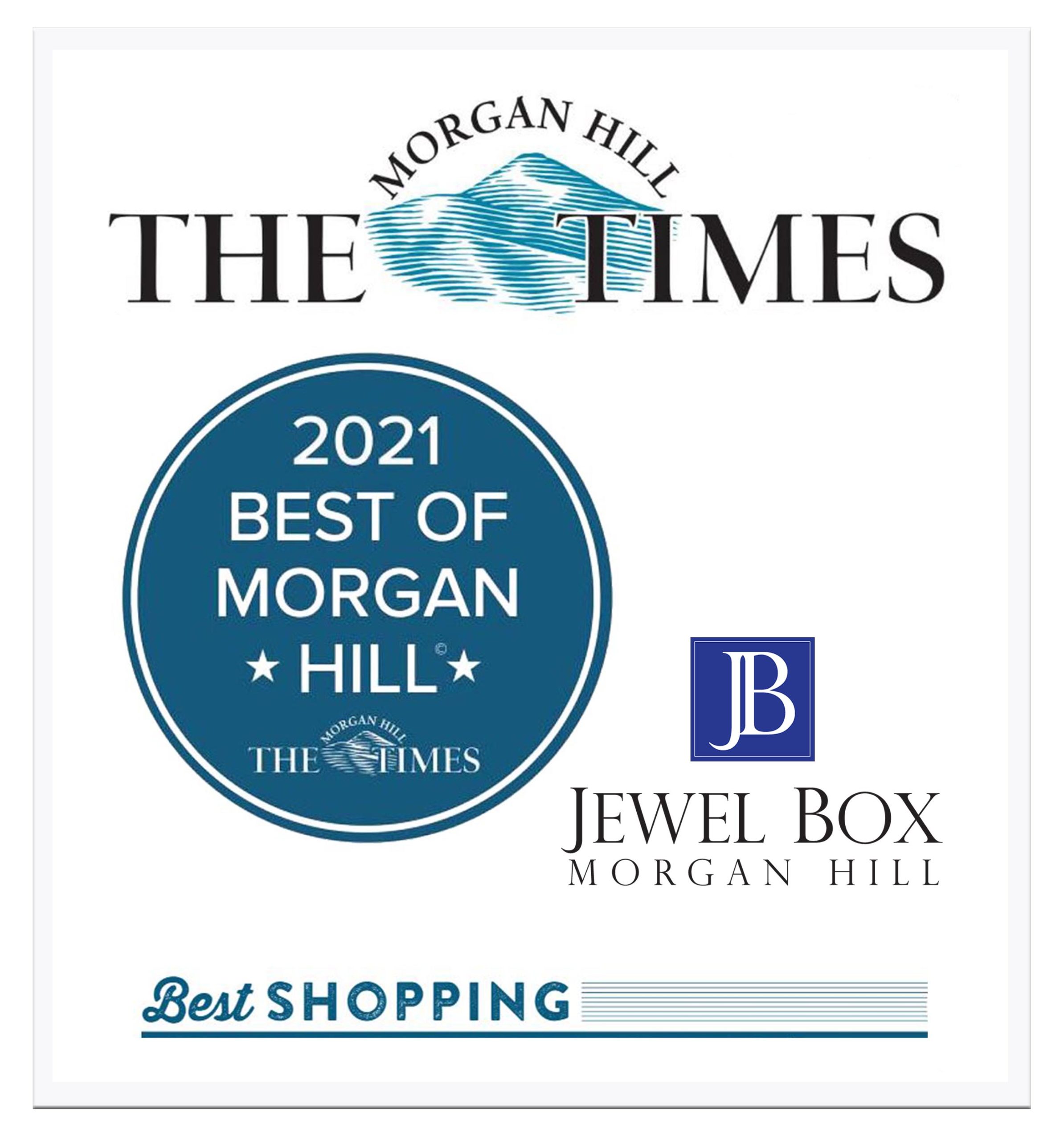 logos of the morgan hill the times, jewel box morgan hill, 2021 best of morgan hill, best shopping