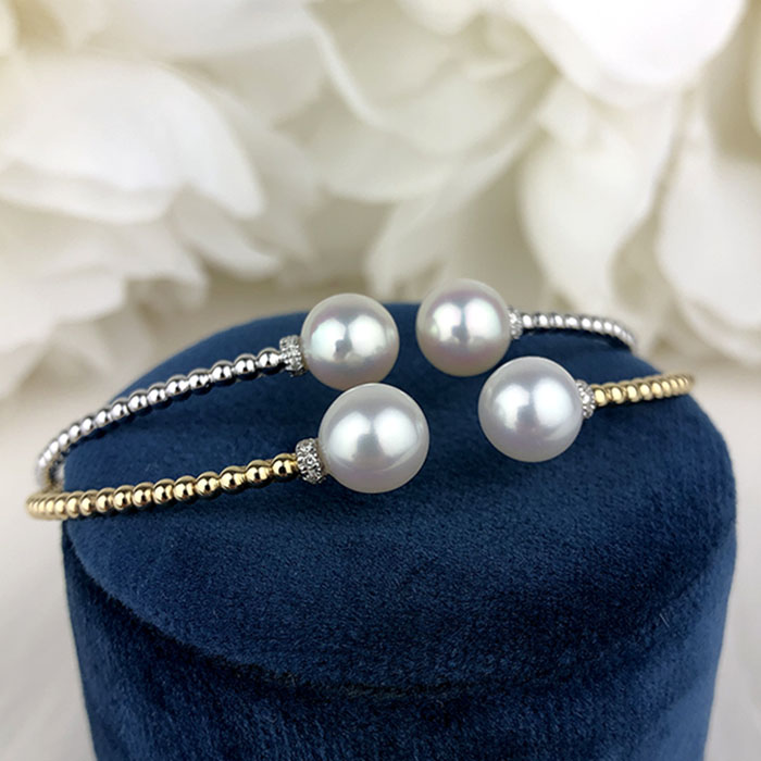 Classy Real Pearl Bangle - Chandrani Pearls