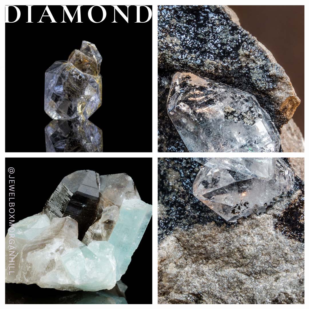rough diamond and diamond crystals