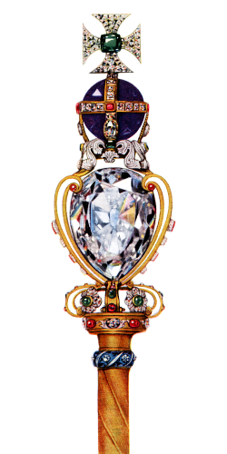 Sovereign's Sceptre with Cross featuring the Cullinan I diamond