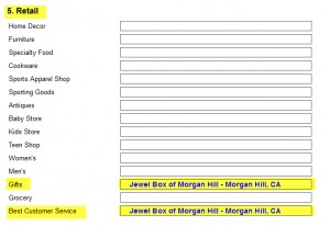 Click here to VOTE ONLINE for your Favorite Retailer in Morgan Hill